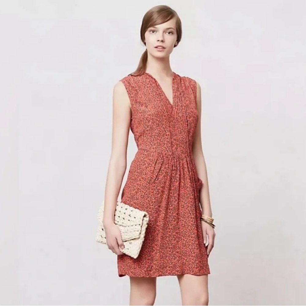 LIL by ANTHROPOLOGIE‎ NWOT First Blush Dress in Coral Cora
